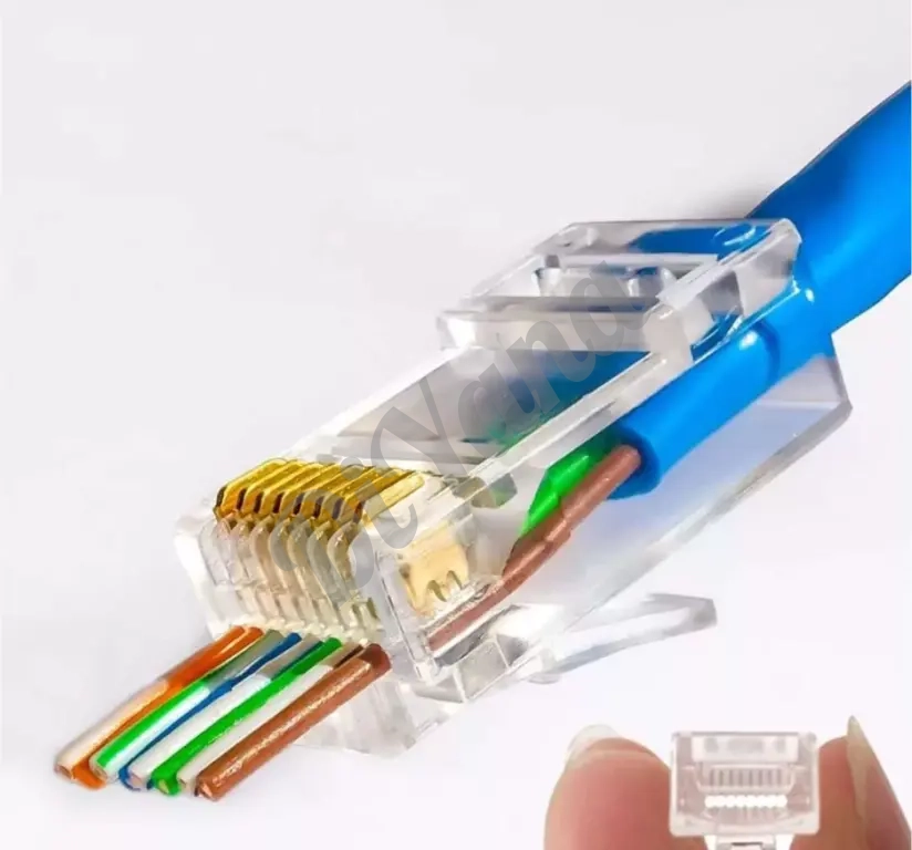 Протяжка кабеля, обжим RJ45